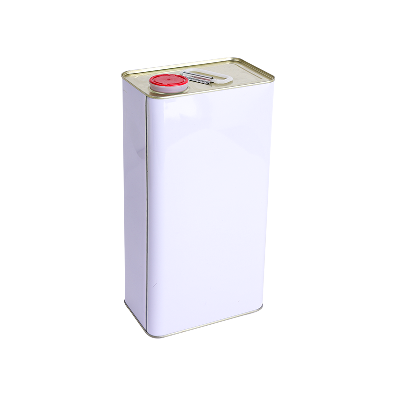 500ml/1L/2L/3L/4L/5L 銀色或白色方形馬口鐵機(jī)油罐配塑料拉蓋